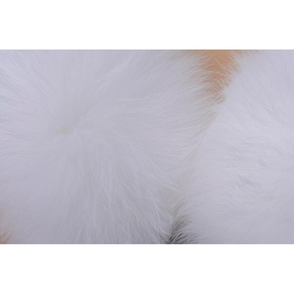 Used Set of 2, New Limited Edition Fox Fur Cuffs Arm Warmers, White, Fur