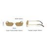 Prada Logo Metal Rectangular Sunglasses Men sunglasses Gold PRA60S5AK70G