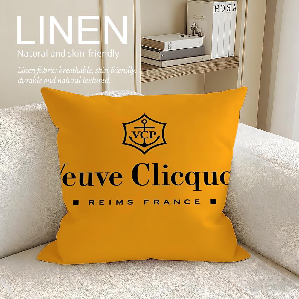 Marca Veuve Clicquot Set Federe Cuscino Pezzi x x Traspirante Lavabile Copricuscino per Divano