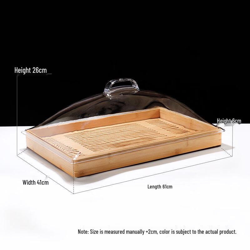 

Bamboo Wood Food Display Box with Clear Flip Lid