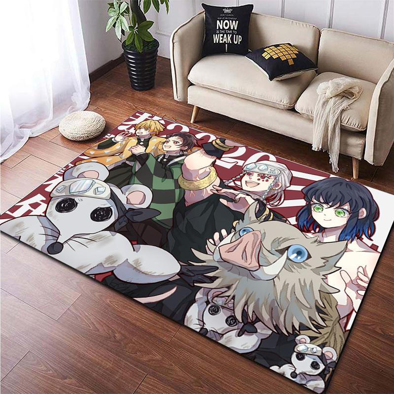 Demon Slayer Custom Carpet Living Room Carpet  Camping Mat Kitchen Mat Yoga Mat Washroom Floor Mat Decoracion Room Kitchen Mat