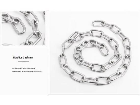 304 Stainless Steel Chain: Long & Short Links for Clothesline, Pet Chain, Swing, Guardrail, Lifting, and Chandelier.