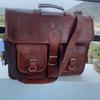 Men's Leather Messenger Satchel Shoulder Briefcase Business Bag Hand-Made