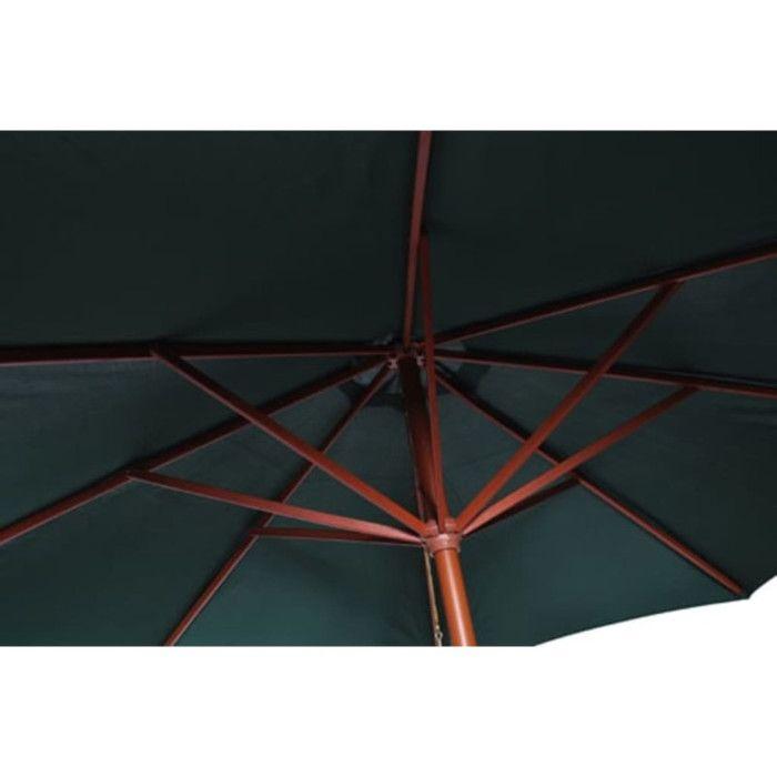 VidaXL Parasol 258 cm Toile Verte Polyester Auvent de Jardin Parasol de Plage 40436