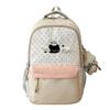 Schoolbag New Japanese Korean Version Polka Dot Large-capacity Backpack High-value Schoolbag Female Ins Junior High School Students Class Backpack