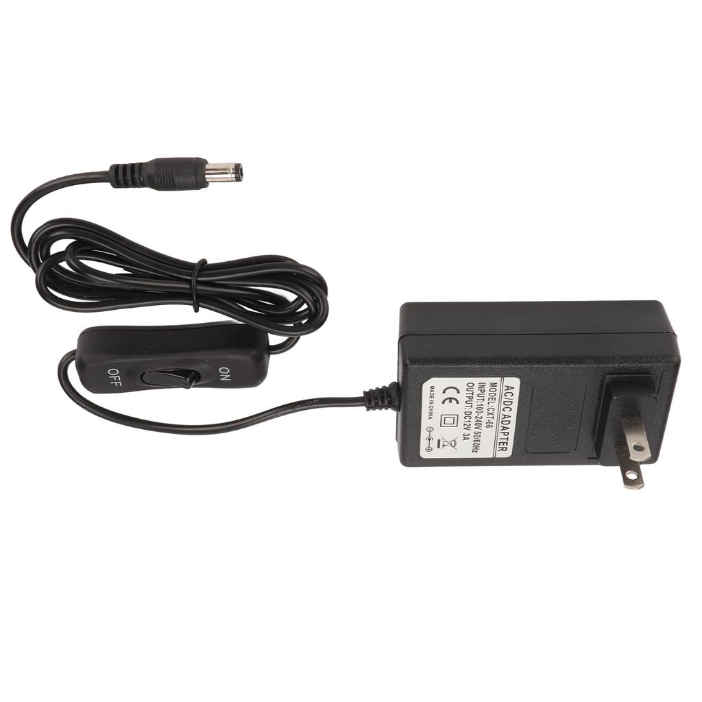 12V Power Adapter 20cm Needle Foam Cutter DC Power Supply Adapter Plug Equipment 100‑240V US Plug 12V 3A 36W