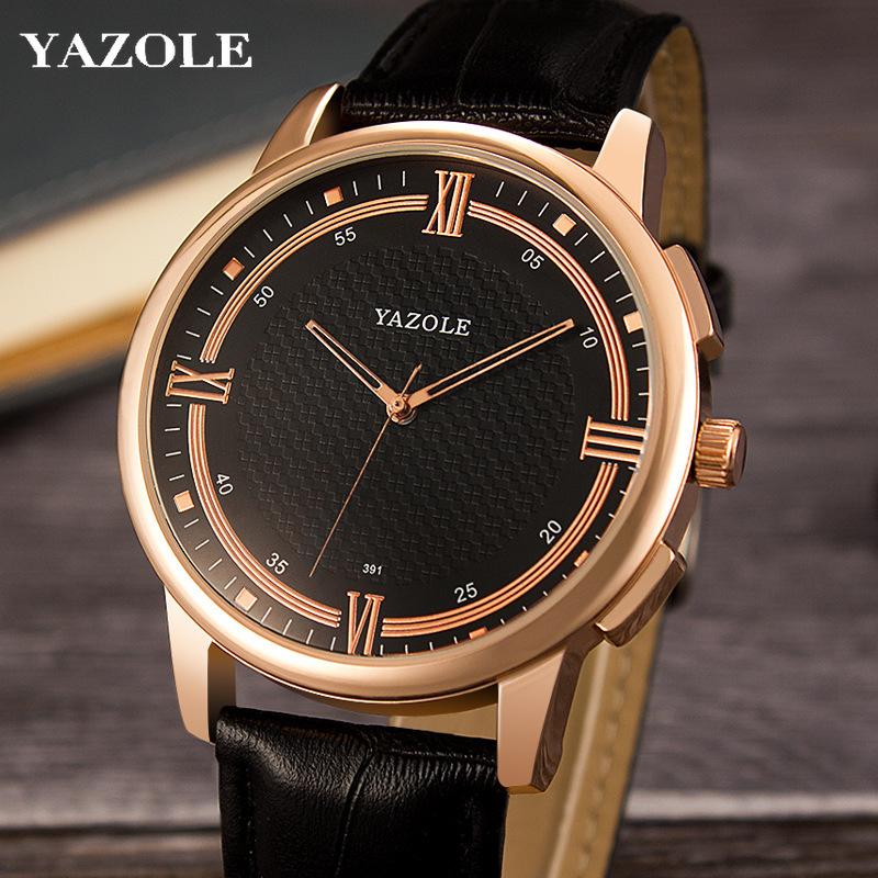 

YAZOLE Мужские модные часы Кварцевые часы Повседневные часы Водонепроницаемые спортивные мужские часы
