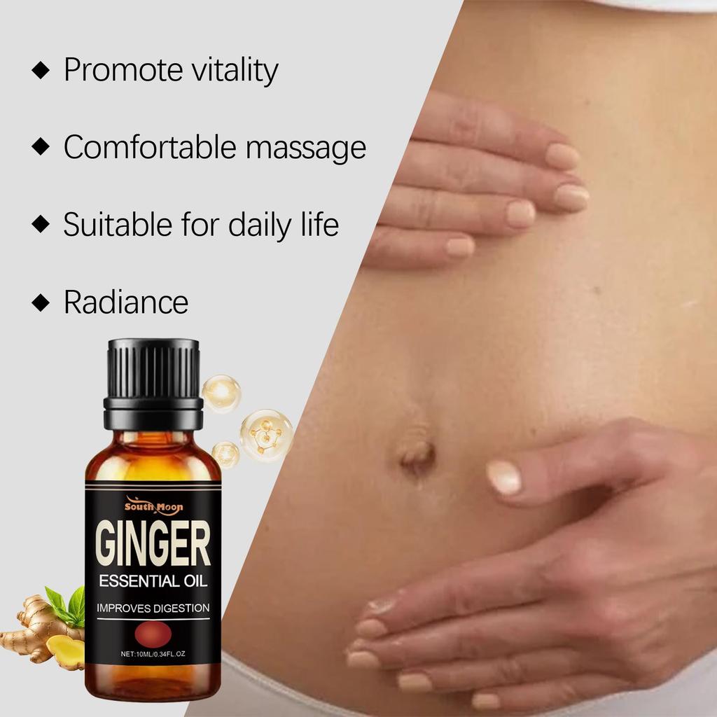 SOUTH MOON Ginger Care Essential Oil Full Body Massage Moisturizing and softening Skin Daily Body Care Oil 10ml