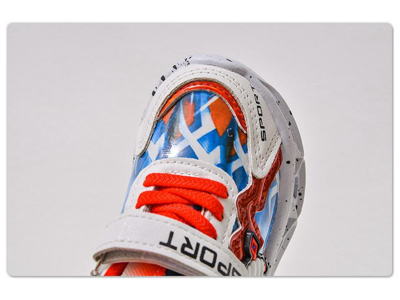 Luminous Leather Children's Running Shoes with Cartoon Design for Boys - Spring & Autumn Style 025