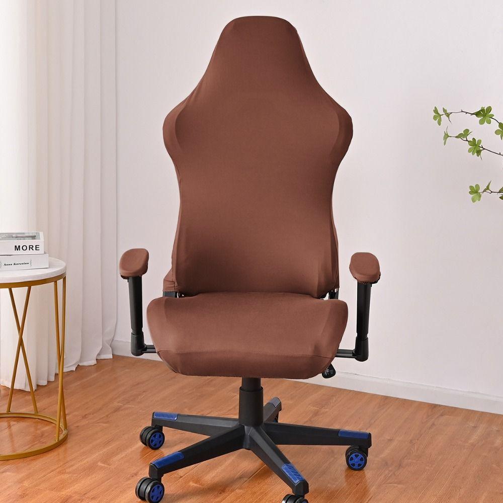 Solid Color Gaming Chair Cover Elastic Seat Cover Washable Protector Cover  Office Chair