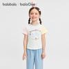 Balabala Girls' Colorblock Raglan Short Sleeve T-Shirt