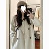 Woolen Coat Women's New Autumn and Winter Korean Version of The Short Long Woolen Coat Thickened.
