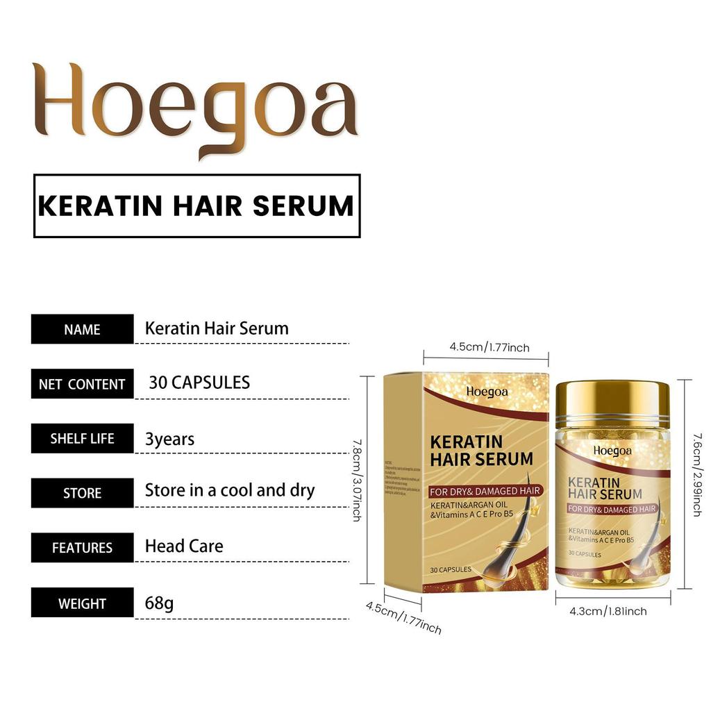 Moroccan Argan Oil Hair Serum: Repairs Dry, Damaged & Frizzy Hair for a Silky Shine