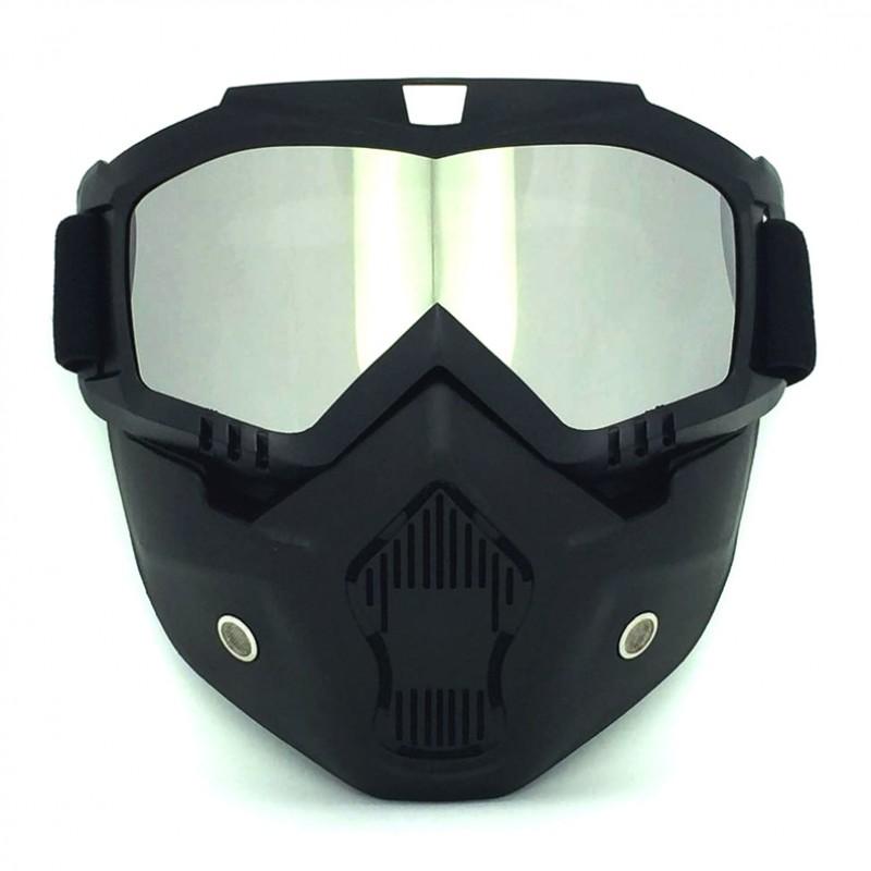 Vintage-Style Motorcycle Goggles Off-Road Riding Full Frame Windproof Protective Eyewear With Interchangeable Lenses
