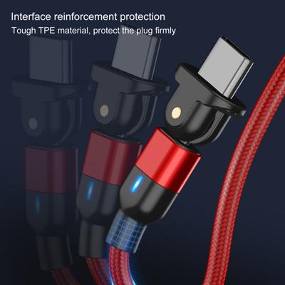 Data Cable Anti-winding Rope Type-C 180 Braided Nylon Degree Rotation Charging Cord