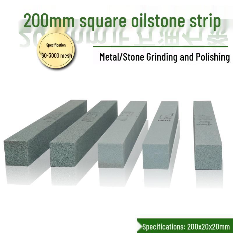 

Green Silicon Carbide Oilstone 200*20mm for Metal & Jade Polishing - Square Sharpening Stone Strip 200mm For Kitchen Knife [400, 1000 Grit] 1 pc each