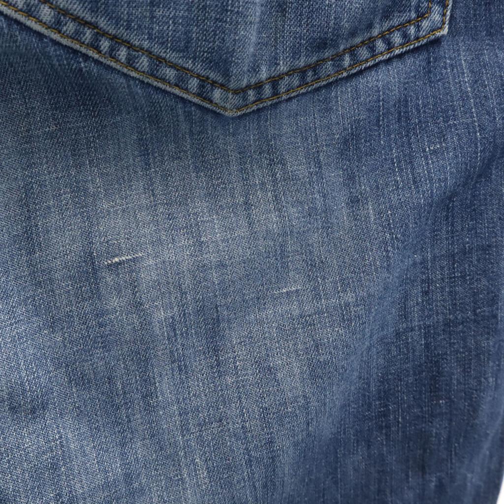 LANVIN LA COLLECTION Made in Japan Pantaloni in misto lino e denim 52 jeans Uomo Usati