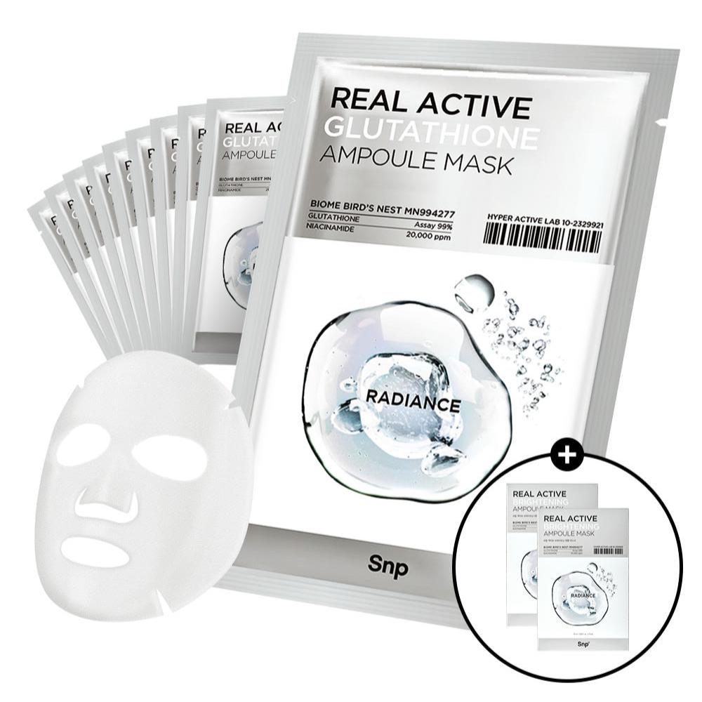 SNP Real Active Brightening Ampoule Mask 10 Sheets