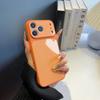 Fashion Solid Color Glossy Hard PC Back Shockproof Phone Case For iPhone 17 16 15 14 Plus 13 Pro Max Full Bumper Non-Slip Cover