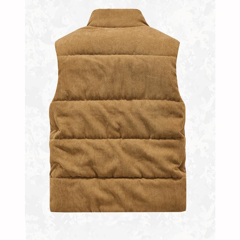 Winter Fleece Warme Westen Mäntel Herren Stehkragen Verdicken Herrenjacke Ärmellose Weste