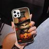 Black Kitten Halloween Pumpkin Phone Case For iPhone 17 Air 16 Pro Max 16E 15 + 14 Plus 11 12 13 Mini 7 8 SE Gift Print Cover Fu