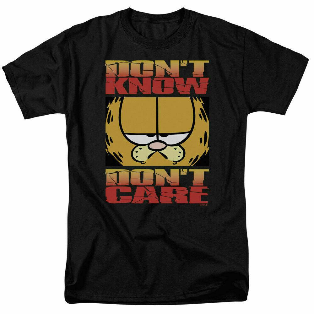 26 Garfield Don t Know Don t Care T Shirt Licensed Comic Book Tee Black Unisex T-Shirt XXXXL