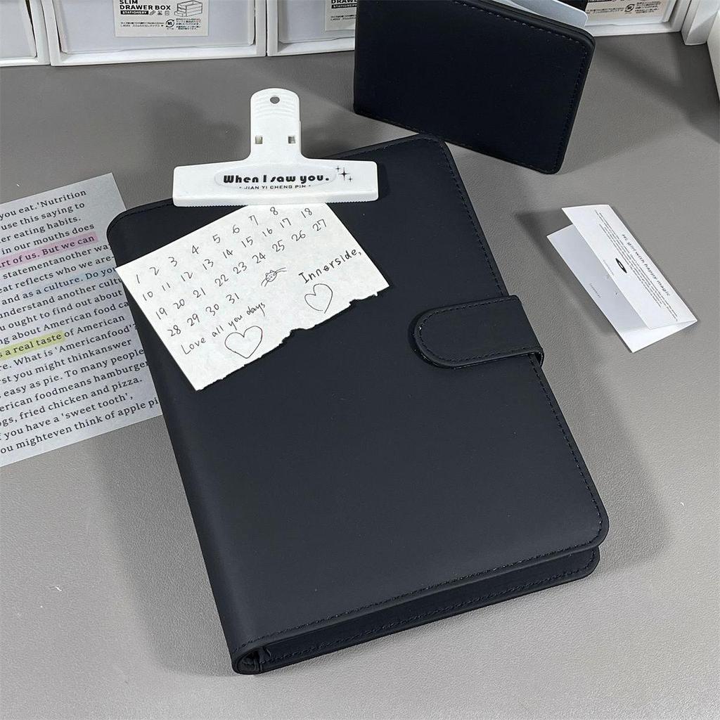 Xiaohongshu Inspired A5 Solid Color Card Album – High-Quality PU Leather Photo & Card Storage