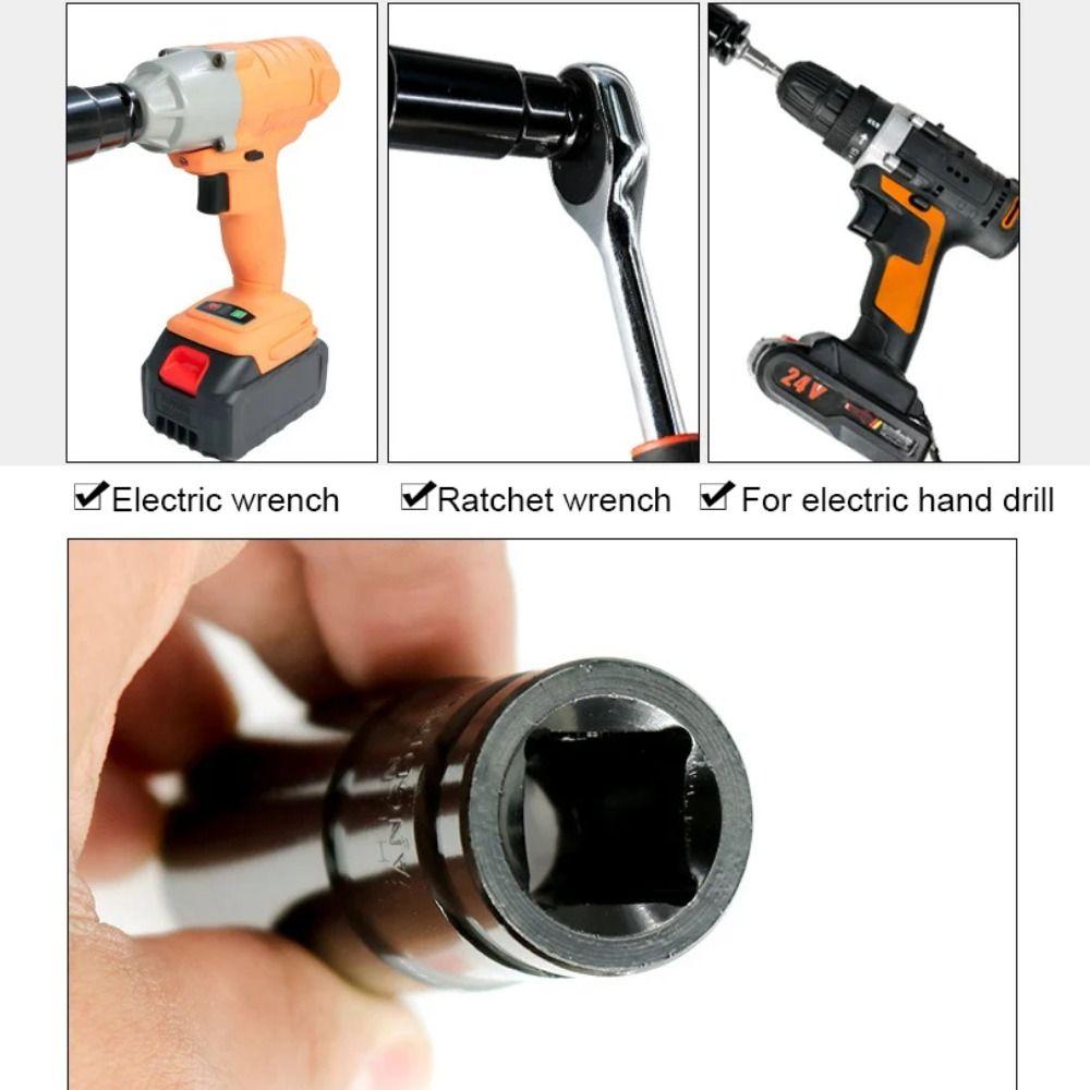 High Hardness Impact Socket Head Anti-rust Hexagonal Hex Sockets Ratchet Wrench Adapter  Mechanic