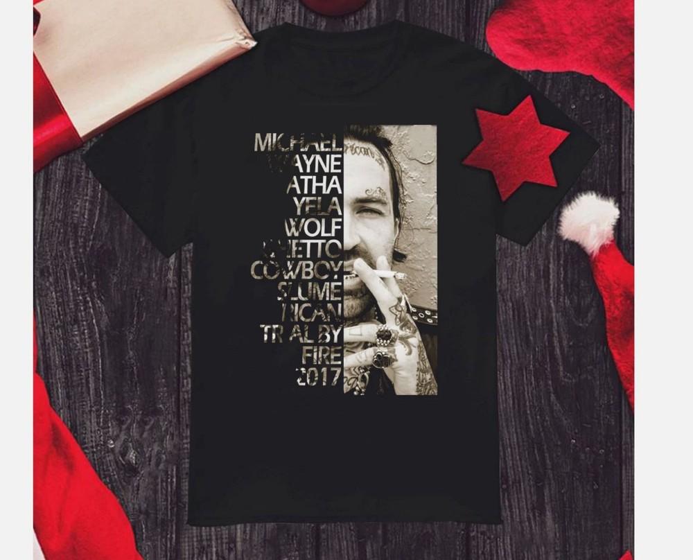 New YelaWolf Shirt Fire Cotton Black unisex black All size Unisex T-Shirt M