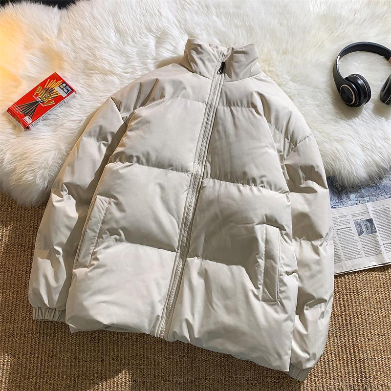 Nouveaux vêtements d'automne et d'hiver pour hommes, noirs, à col montant, doublés, épaissis, résistants au froid et chauds, pour jeunes, rembourrés en coton