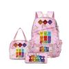 Rhythm Box Sprunki Cartoon Backpack Campus Male and Female Versatile Student Large Capacity School Bag Three-piece Set L