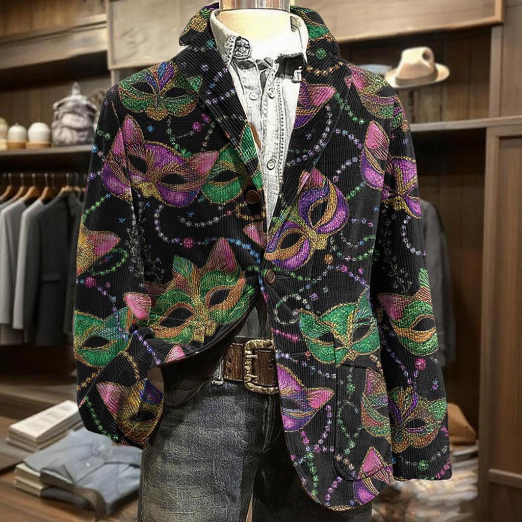 Herren Business Casual Karneval Cordjacke