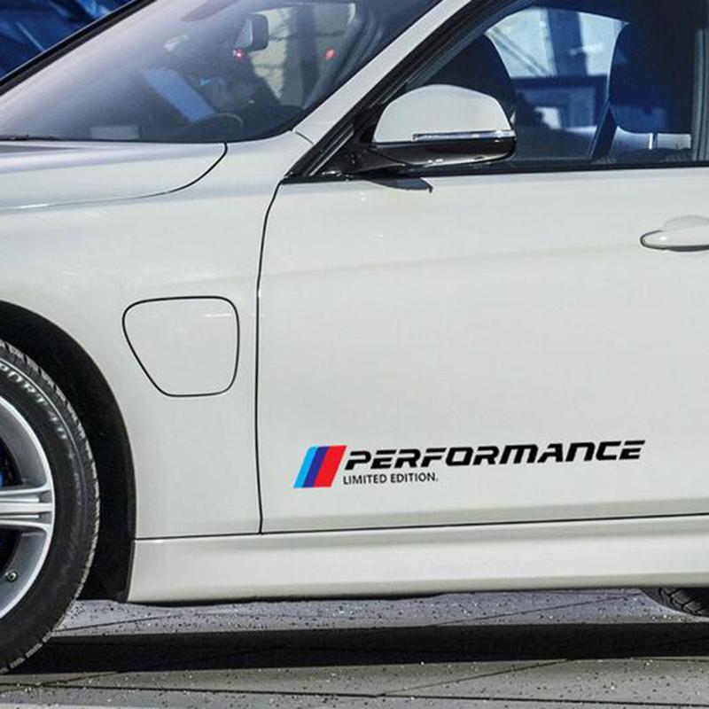 2 st M Performance Limited Edition Klistermärke Bildörr Midjelinje Dekoration Märke Styling För BMW E46 E39 E38 E90 E60 Z4 X3 X5 X6