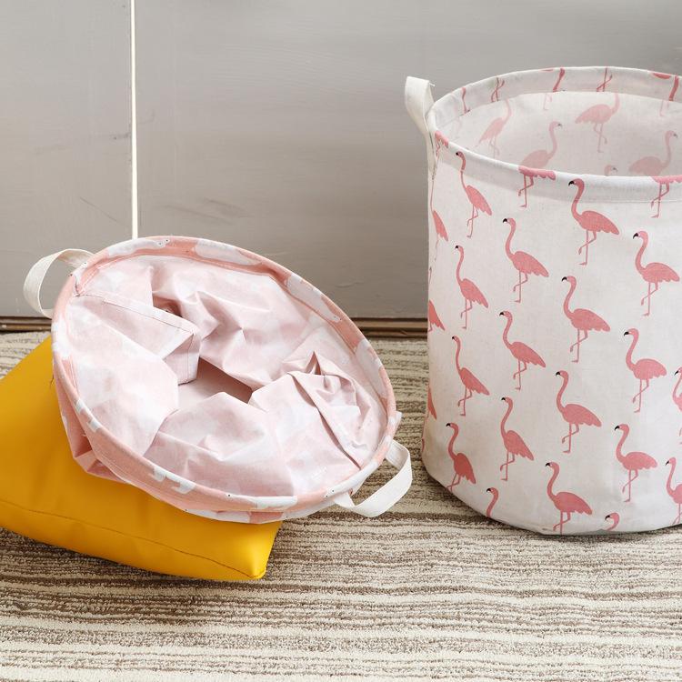 Cesto de roupa de algodão e linho Cesto grande dobrável para roupa suja Cesto de armazenamento Cesto de roupa suja Balde de armazenamento de brinquedos