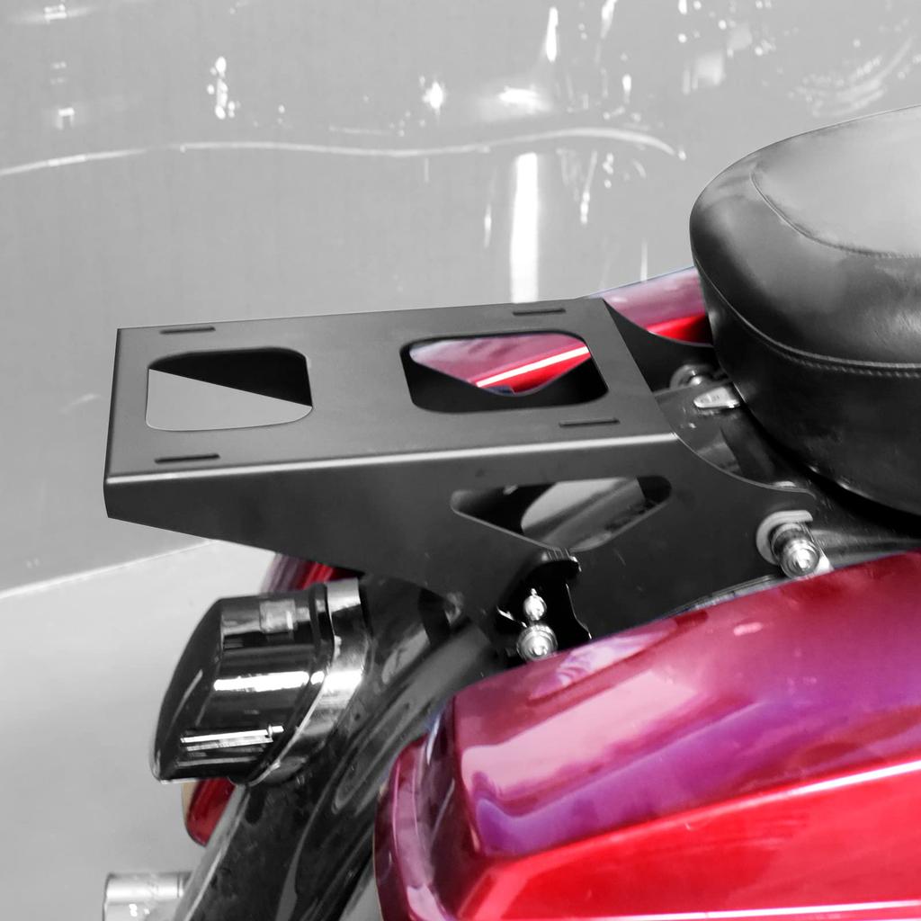 HDBUBALUS Motorrad Gepäckträger Gepäck Abnehmbar für Harley Touring Road King Road Glide Street Glide Gepäckträger, Koffer, Ablage, 2014-2022 (Schwarz)