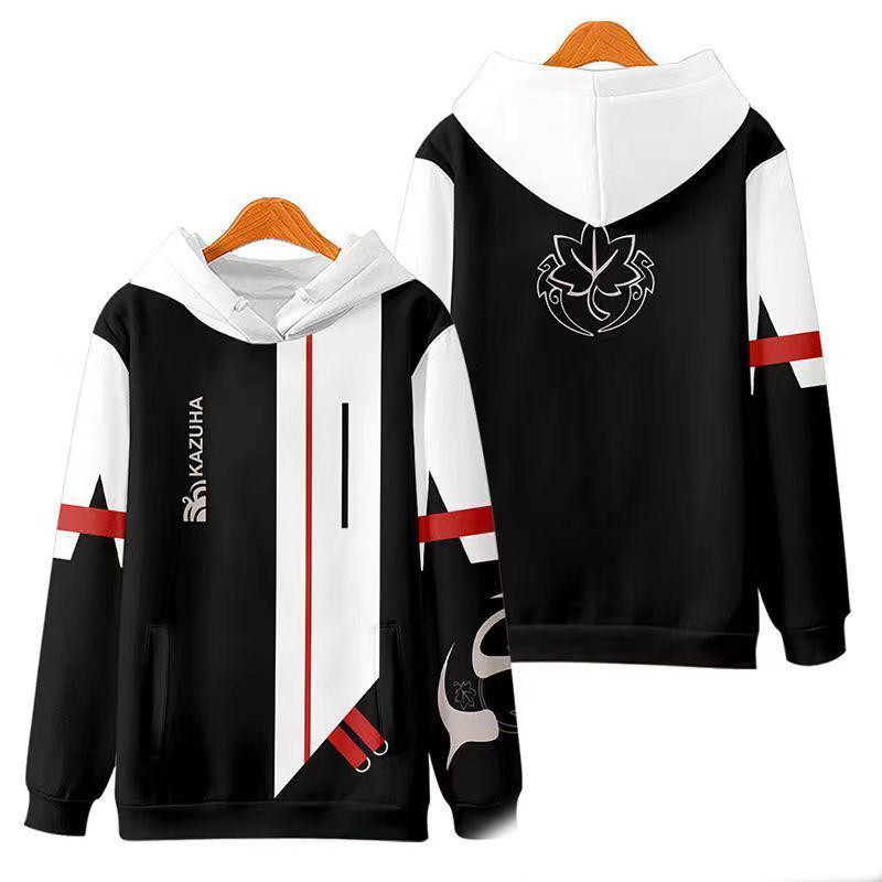 Game Genshin Impact Kazuha Cosplay Hoodies Male 3D Print Anime Sweatshirts Men Women Tracksuit Pullovers Coat Y2k Men's Clothing