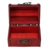 Vintage Wooden Storage Box Flip Open Type Jewelry Hold Case Desktop Decor for Earring Coins Small