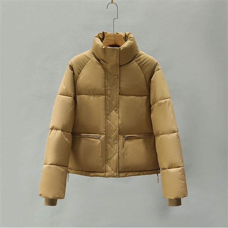 Autumn Winter Overcoat Cotton-padded Coat Women Stand-up Collar Parka Short Jacket Student Thicken Warm Tops Loose Coats