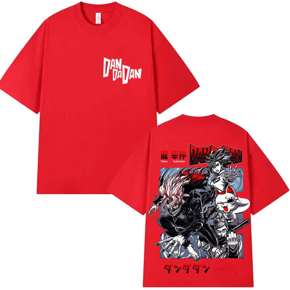 New Japanese Anime Dandadan Print Tshirt Mens Clothing Retro Oversized Cotton Tshirts Fashion High Quality ONeck T Shirts Y2K