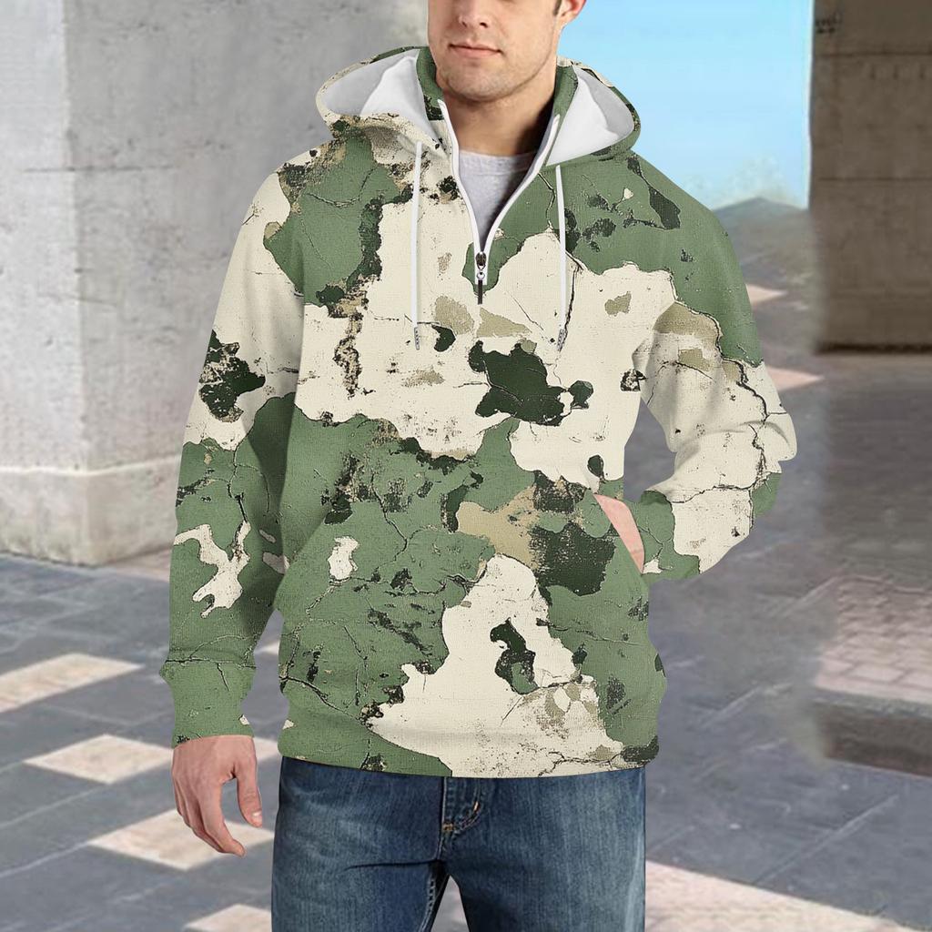 Das Herren-Sweatshirt mit Stehkragen im Frühling und Herbst ist ein Outdoor-Freizeitpullover