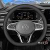 AABGI1 Leather Car Steering Wheel Cover for Volkswagen Tiguan T-roc T-cross Tayron Polo Id4 Caddy Atlas Crafter Virtus 2025 Accessories