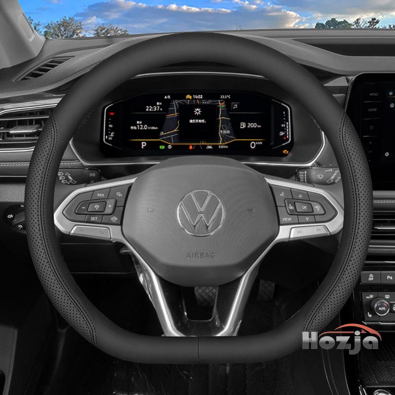 AABGI1 Leather Car Steering Wheel Cover for Volkswagen Tiguan T-roc T-cross Tayron Polo Id4 Caddy Atlas Crafter Virtus 2025 Accessories