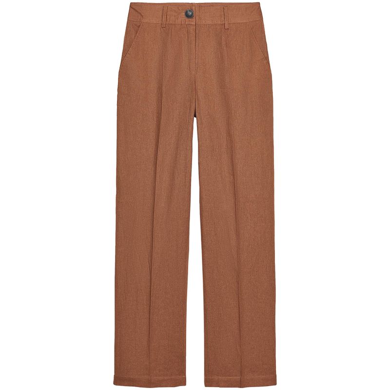 Zaprha 2025 New Arrival American Fashion Casual Linen Blended Straight-Leg Pants Women's Drooping Slimming 3046075