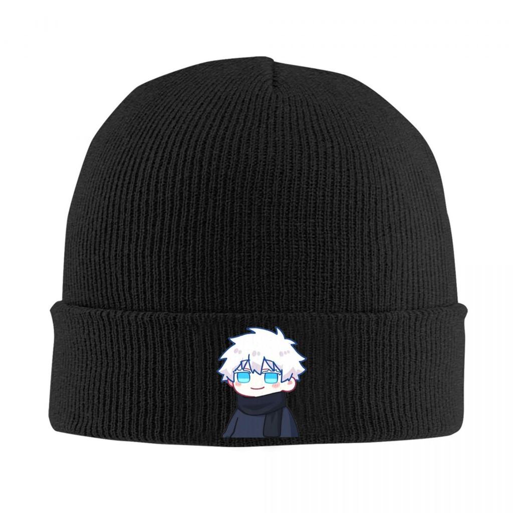Gojo Manga Kawaii Japanese Anime Warm Knitted Cap Hip Hop Bonnet Hat Autumn Winter Outdoor Beanies Hats for Men Women Adult