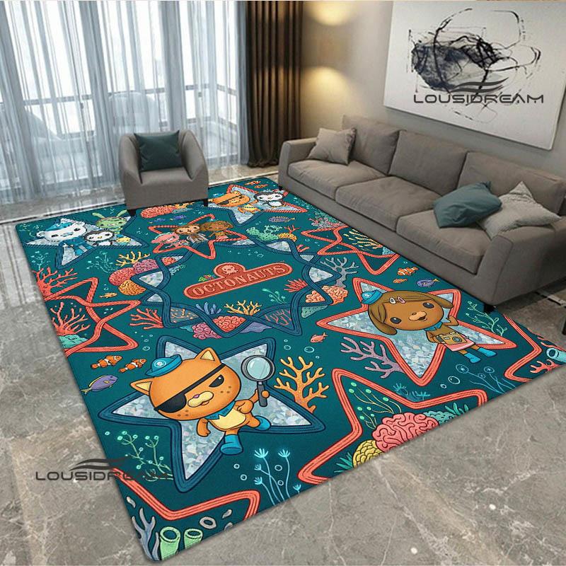 3D The-Octonauts cartoon printed carpet Living room bedroom non-slip carpets Yoga mat Outdoor carpet kawaii rug birthday gift