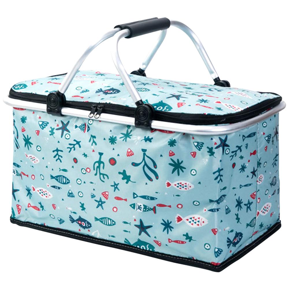 

30L Camping Picnic Basket Waterproof Foil Folding Insulated Cooler Cooler Bag Lunch Box Basket Food Carrier for Outdoor Picnic