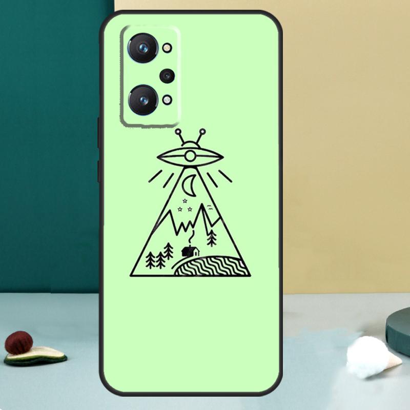 Aesthetic Alien For Realme GT 6T 5 6 GT 7 Pro C67 C75 C61 C55 C53 C51 C21Y C25S 10 11 12 13 14 Pro Plus Case