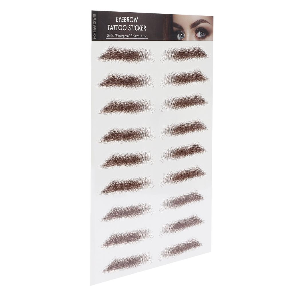 Professional Waterproof Eyebrow Tattoo Sticker Eyebrow Transfer Sticker for WomenBROWN‑03
