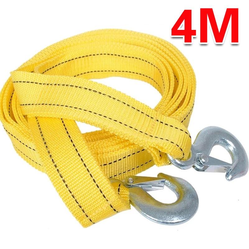 3 TON 4M Tow Towing Pull Rope Strap Heavy Duty Road Recovery Car Van 4x4