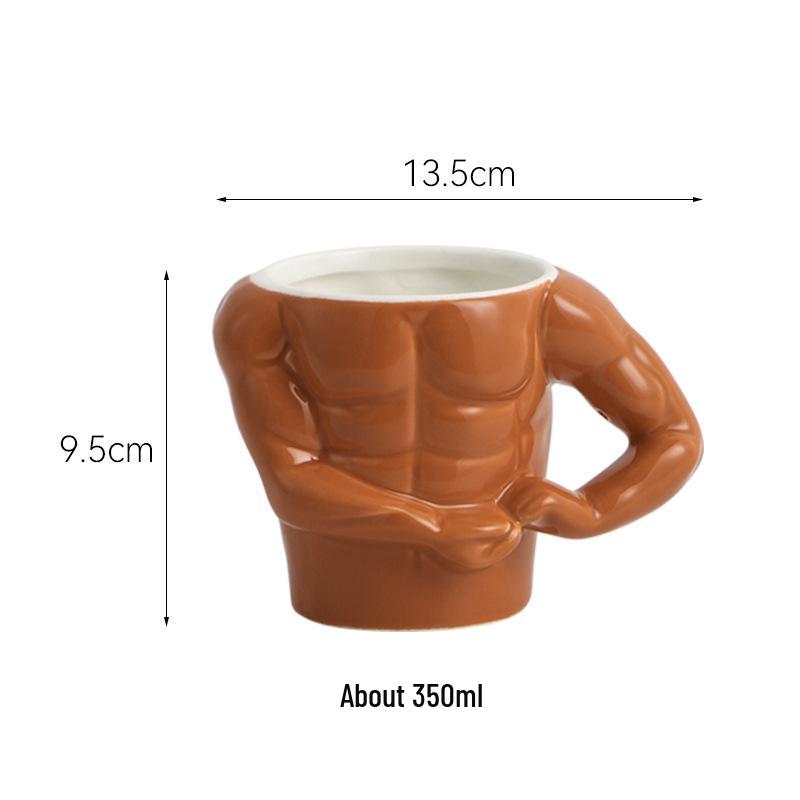 

Creative Muscle Man Ceramic Mug - Large Capacity Novelty 301-400ml